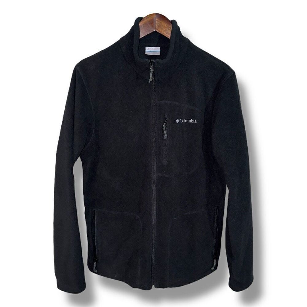 Columbia Sportswear Black Full-Zip Fleece Jacket Sz S